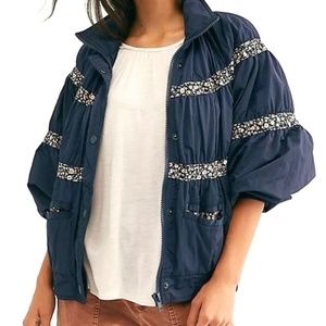 NWT WE THE FREE on my mind bomber jacket blue
